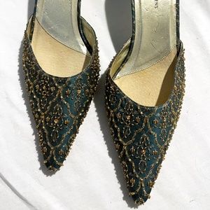 Valerie Stevens Beaded Mules